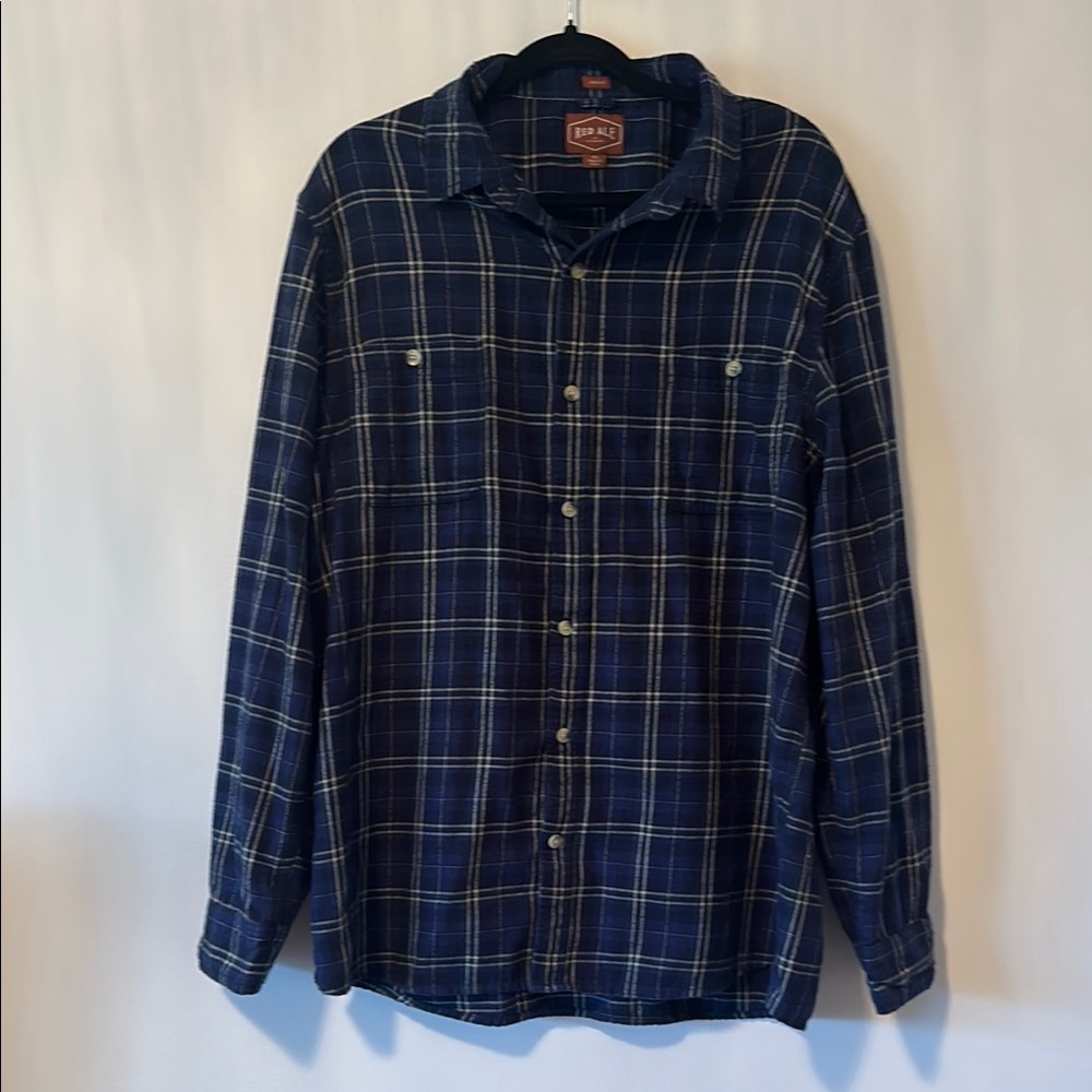 Red Ale by Alesbury Men's Blue Plaid Shirt